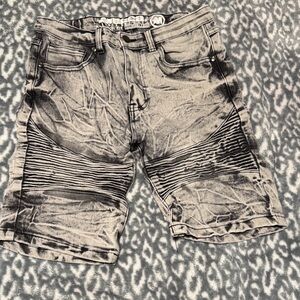 Men's Black Distressed Shorts